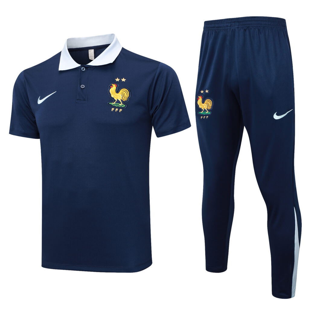 Ensemble polo d'entraînement France bleu marine 2024/2025