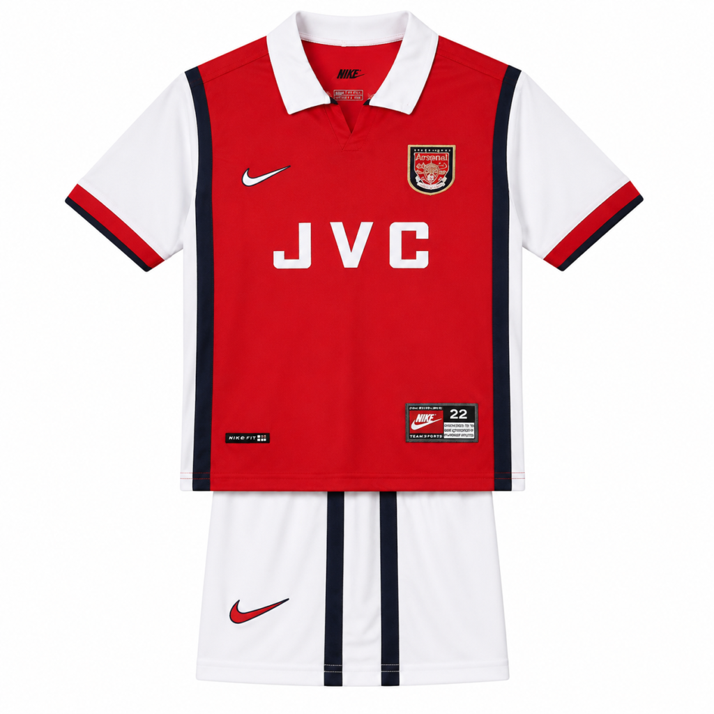 Ensemble Maillot domicile rétro enfant Arsenal 1998/1999