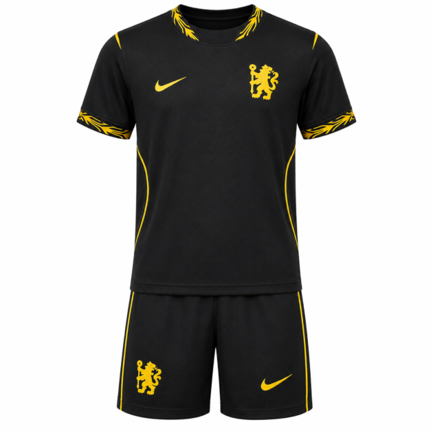 Kit extérieur noir Chelsea enfant 2026/2027