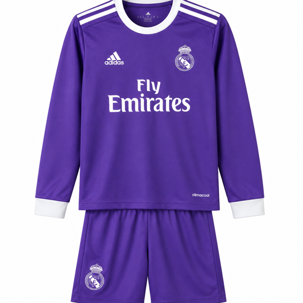Kit enfants manches longues Real Madrid extérieur 2016/2017